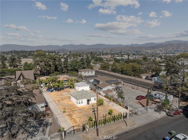 bird's eye view with a mountain view