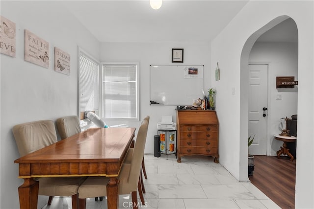 view of dining space