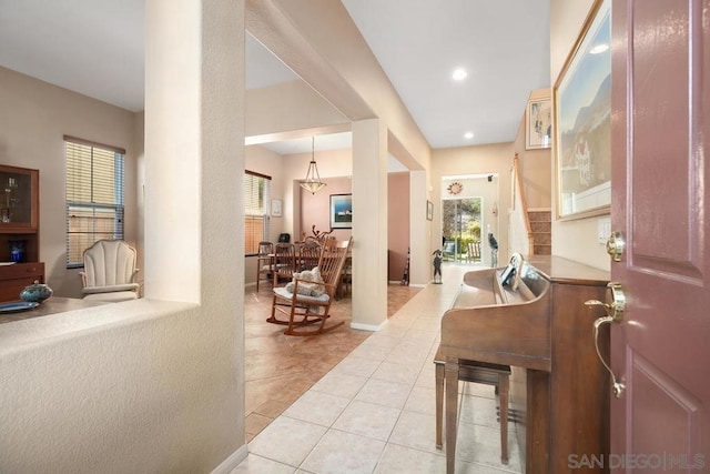 view of tiled foyer entrance