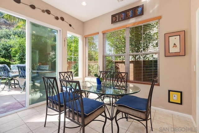 view of sunroom