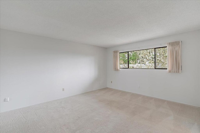 empty room with carpet and a textured ceiling