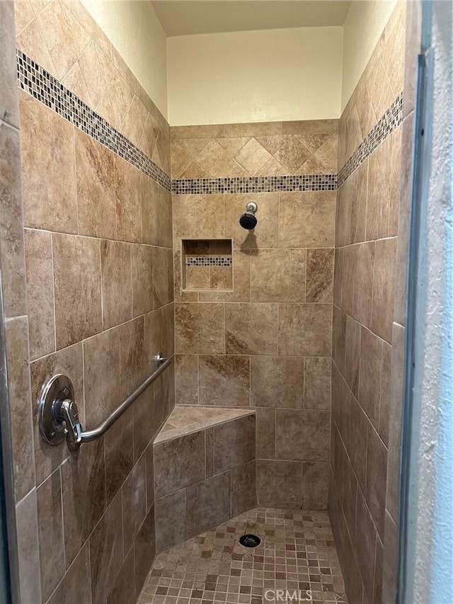 full bathroom with a tile shower