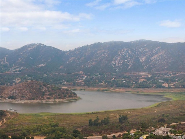 property view of mountains featuring a water view