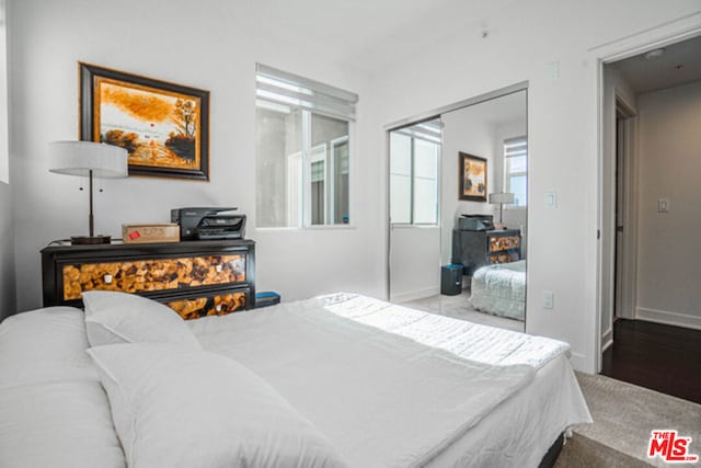 bedroom featuring light hardwood / wood-style floors