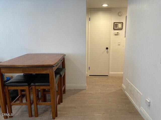 dining room featuring light wood-type flooring