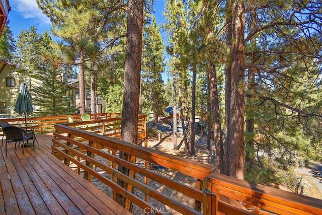 view of wooden terrace