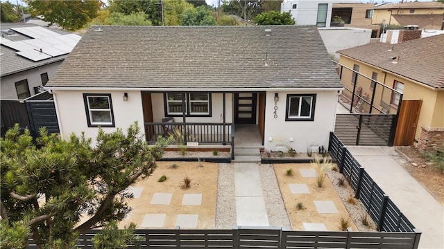 view of front facade featuring covered porch