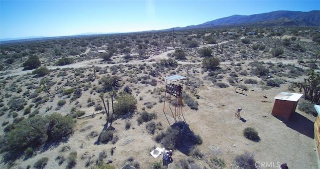 bird's eye view featuring a mountain view