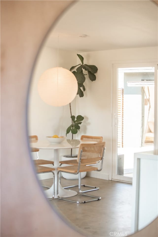 view of dining space