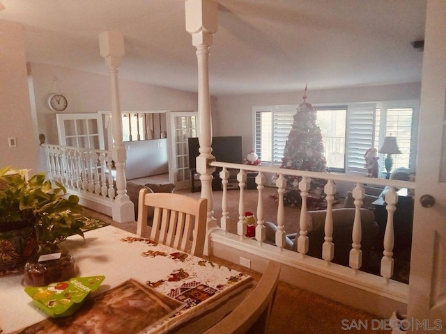 interior space with lofted ceiling