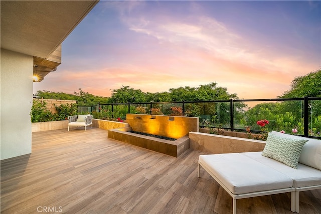 view of deck at dusk