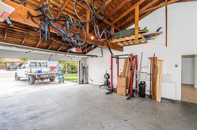 garage featuring a carport