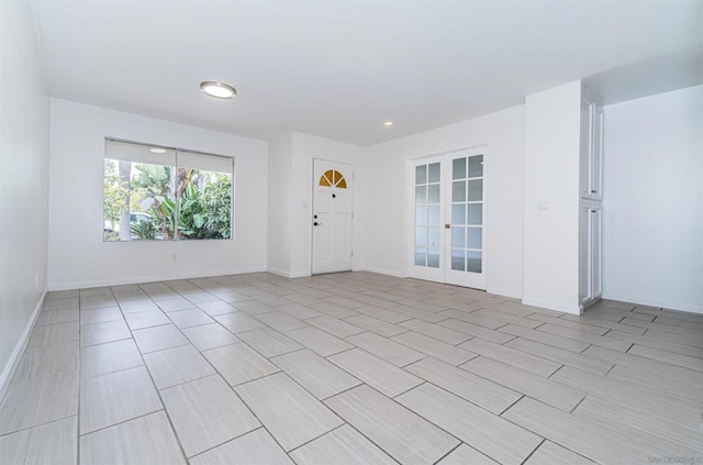 interior space with french doors