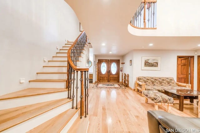 entryway featuring hardwood / wood-style floors