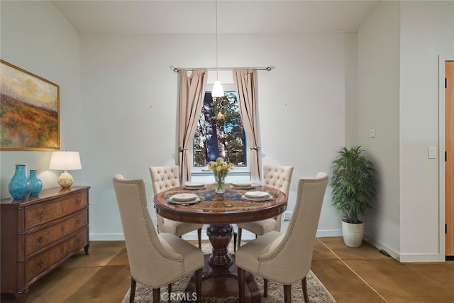 view of dining area