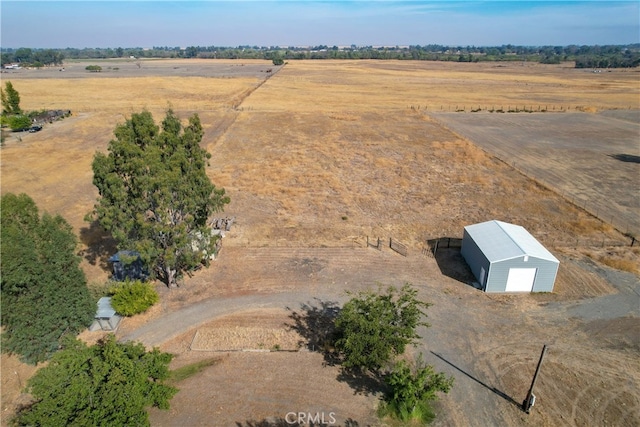 aerial view featuring a rural view