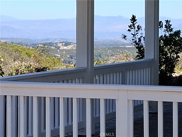 exterior details featuring a mountain view