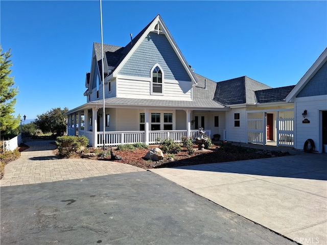 farmhouse with covered porch