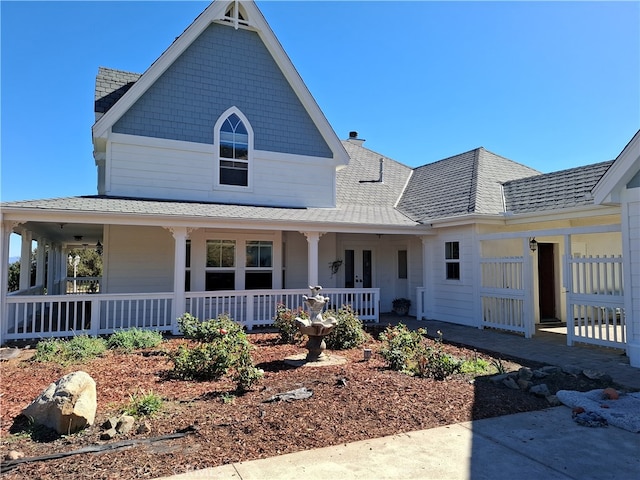 view of front of home featuring a porch