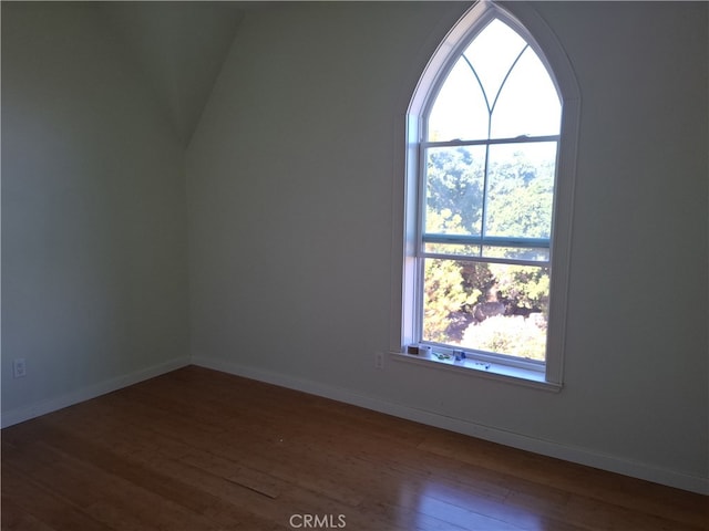 empty room featuring wood-type flooring