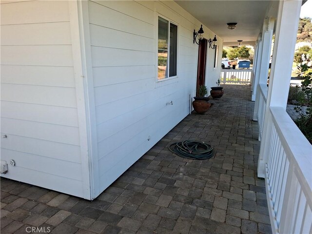 view of patio with a porch