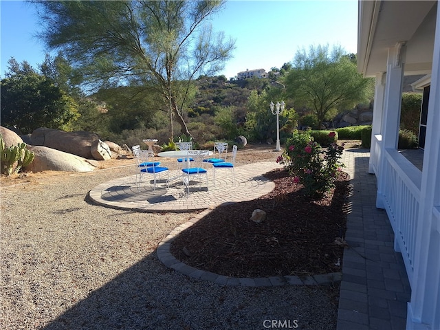 view of yard with a patio