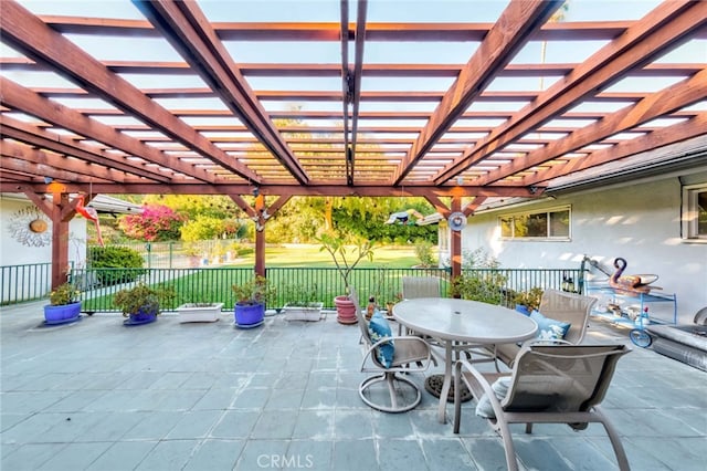 645 W Foothill Blvd, Arcadia, CA 91006 - view of patio / terrace featuring outdoor dining space and a pergola