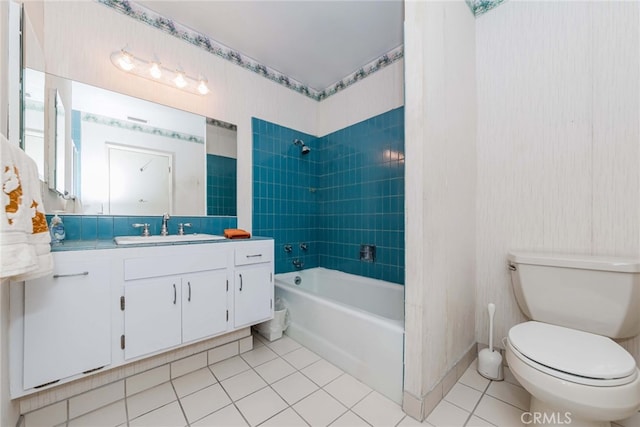 645 W Foothill Blvd, Arcadia, CA 91006 - bathroom featuring tile patterned flooring, shower / washtub combination, and vanity