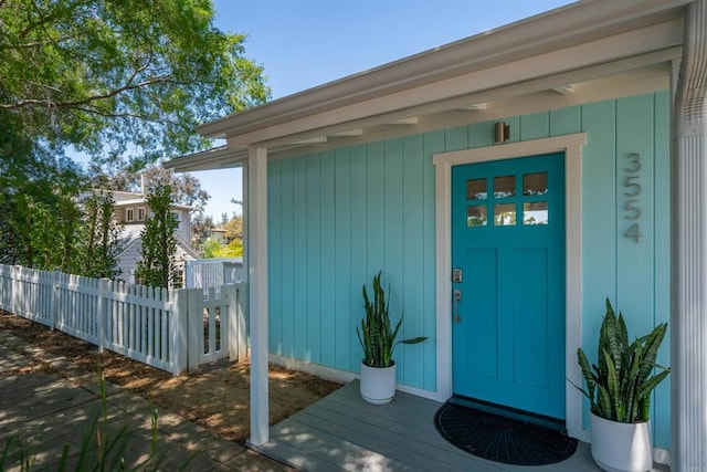 view of doorway to property