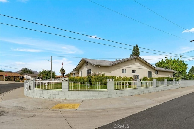 view of single story home