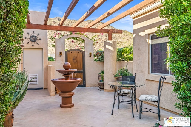 view of patio with a pergola