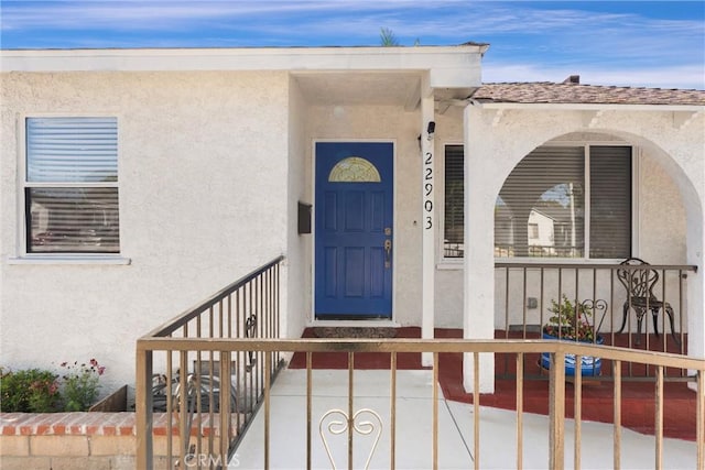 view of doorway to property