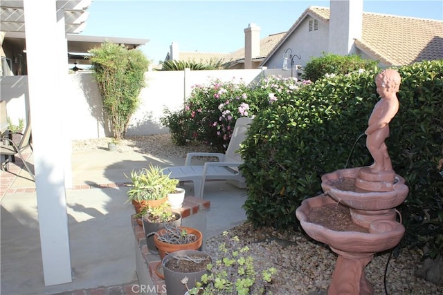 view of yard with a patio