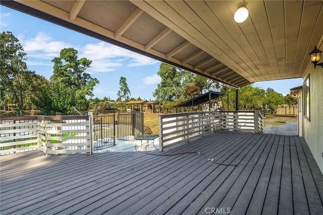 view of wooden deck