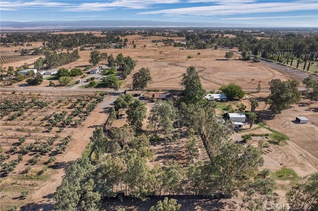 drone / aerial view featuring a rural view