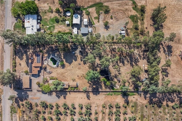 bird's eye view with a rural view