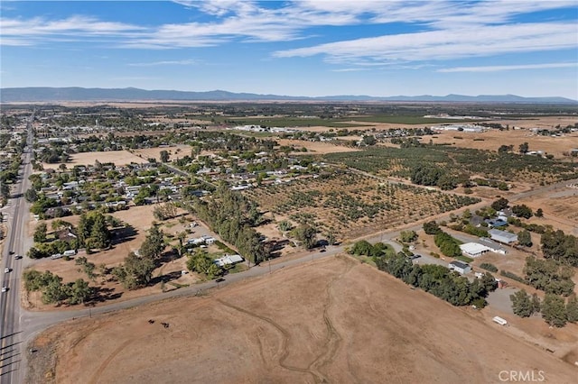 bird's eye view with a mountain view