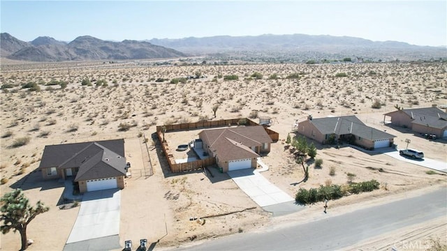 bird's eye view with a mountain view