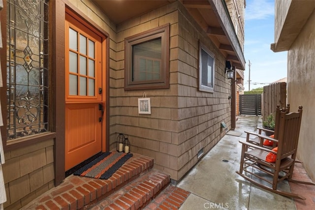 view of doorway to property