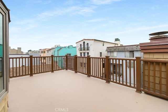 view of patio with a balcony