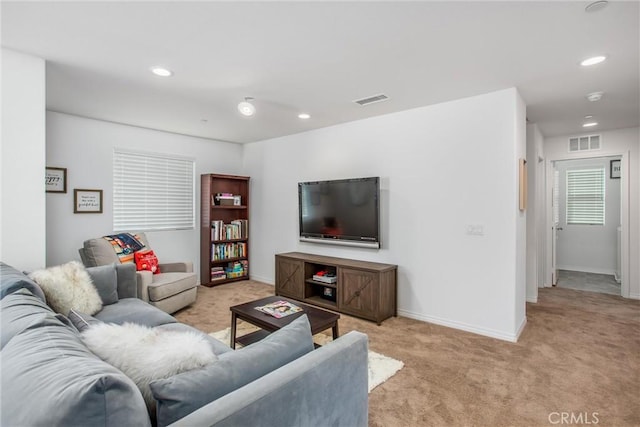 view of carpeted living room