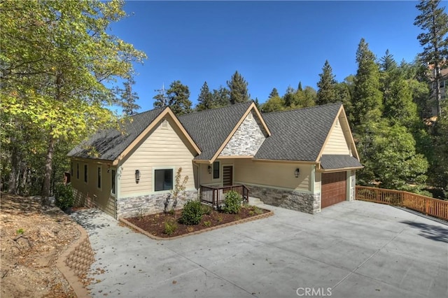 view of front of home featuring a garage