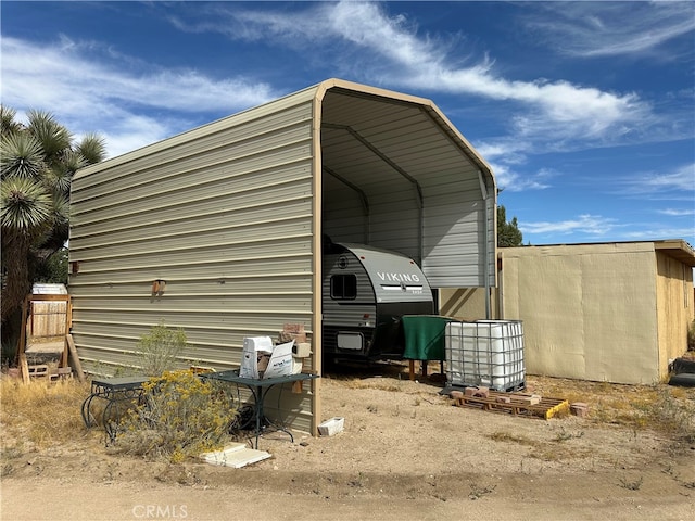 view of parking featuring a carport