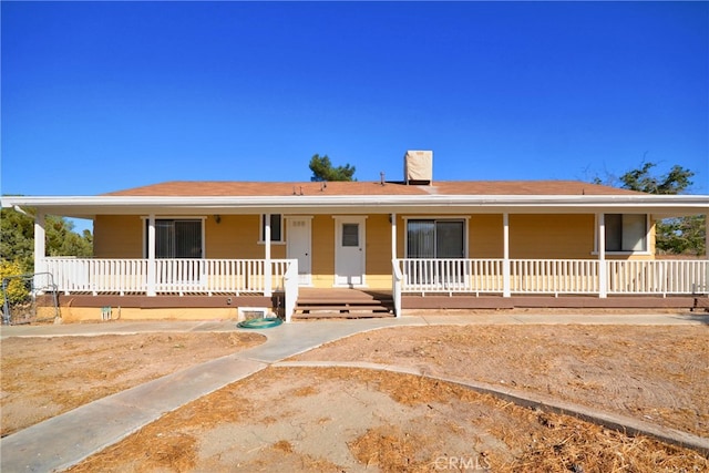 view of front of home with a porch