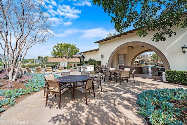 view of patio / terrace featuring a grill