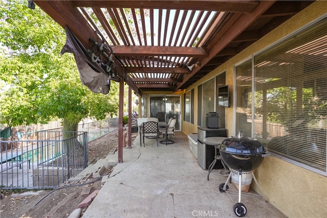 view of patio / terrace with a pergola