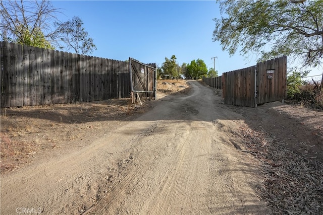 view of road