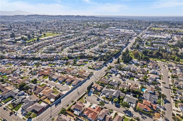 aerial view featuring a mountain view