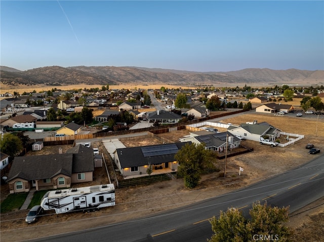 aerial view featuring a mountain view