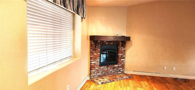 living room featuring hardwood / wood-style flooring